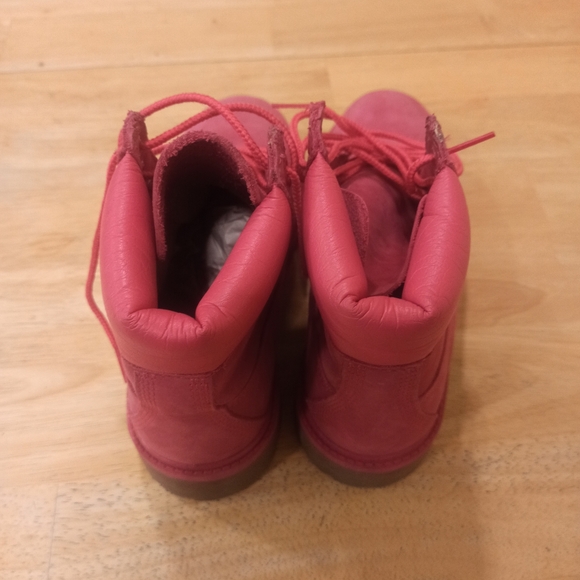 TIMBERLAND WOMEN'S PREMIUM 50TH WATERPROOF BOOT DARK PINK NUBUCK Size 5.5 - Picture 11 of 12